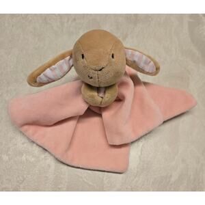Blush Pink Bunny Lovey Security Blanket Soft Plush Rabbit Comfort Toy Baby 8X10